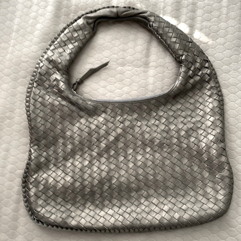 Bottega looking graphite handbag